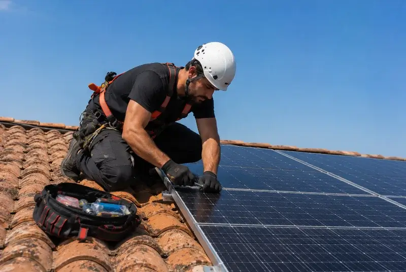 Maintenance et monitoring de panneaux solaires à Saujon